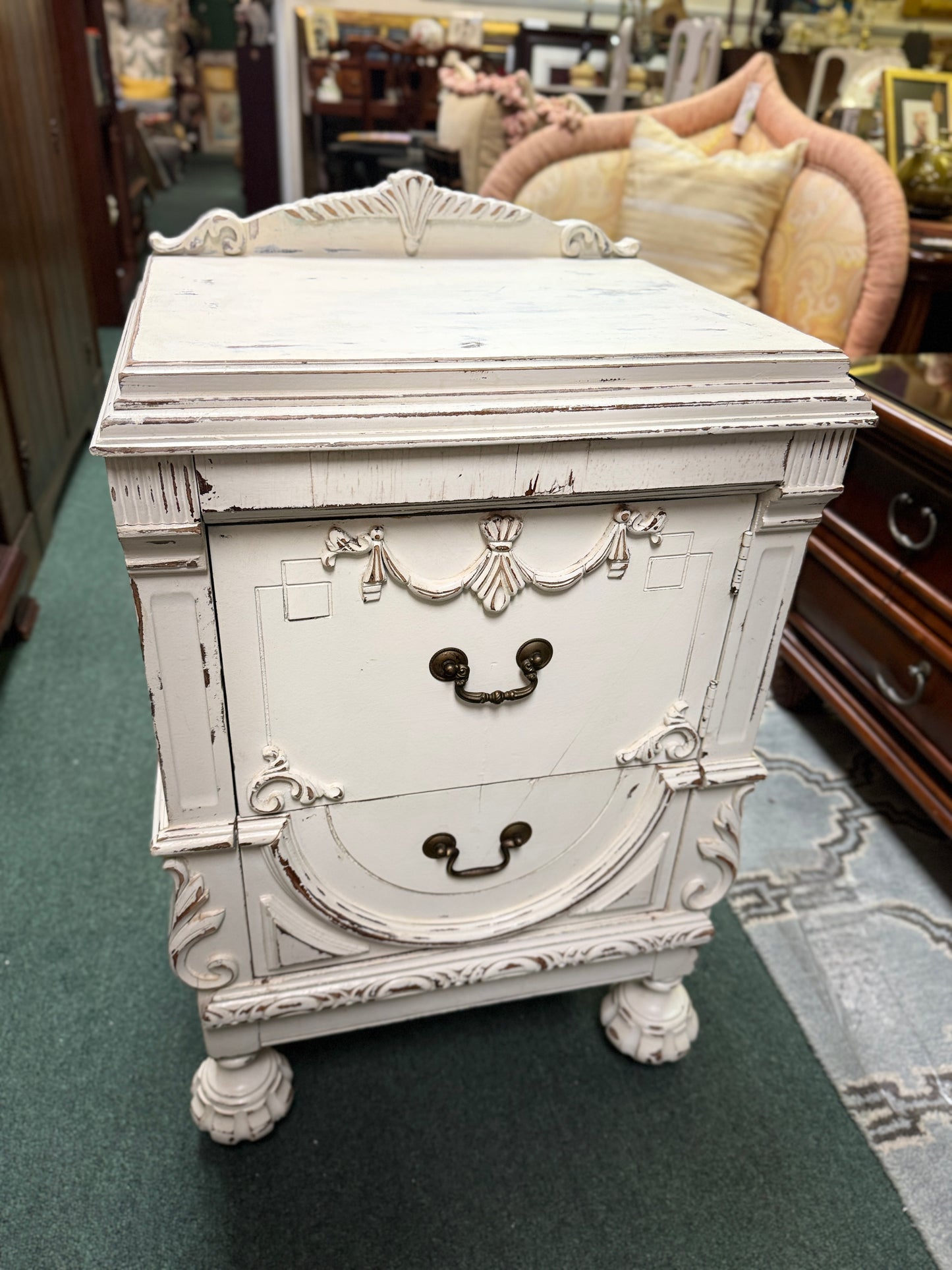 Antique French Bedside Cabinet-Wow!! Your Next Statement Piece!