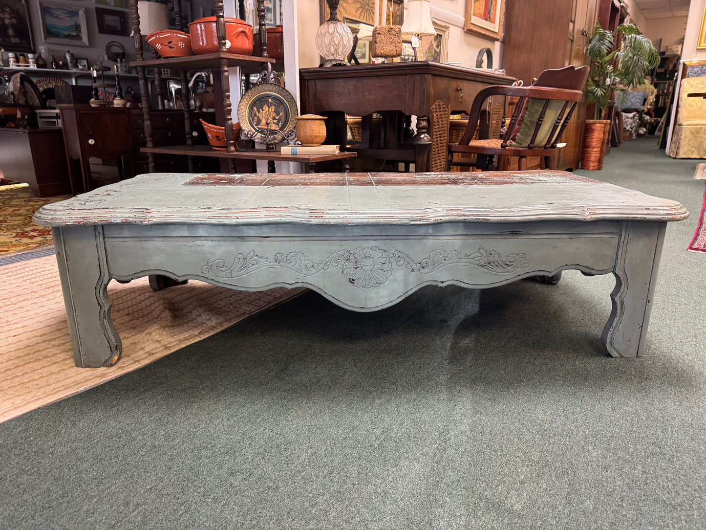 Painted Mahogany Coffee Table 5ft x 2ft