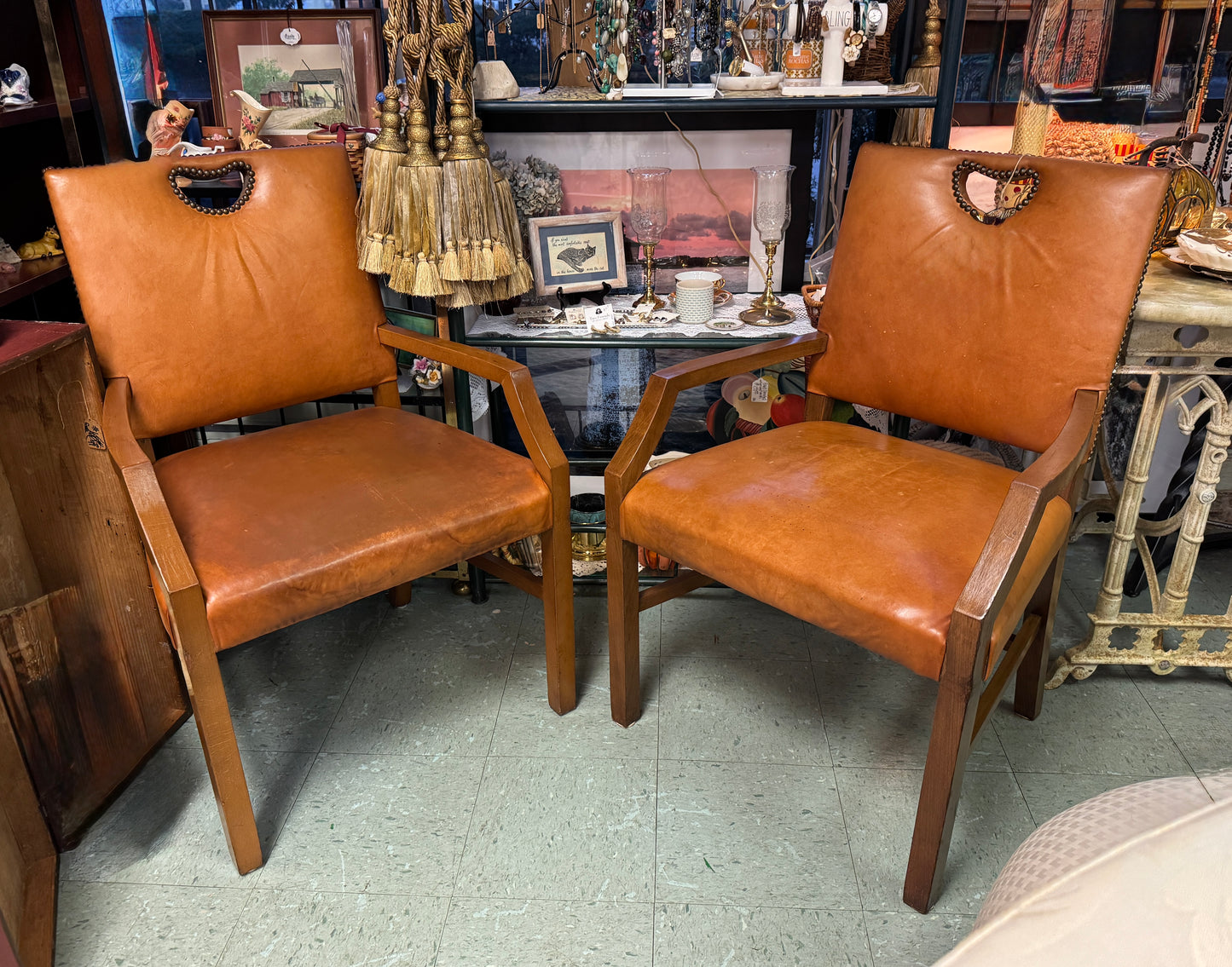 KAARE KLINT Design Cuban Mahogany & Nigerian leather Armchairs Set of #6