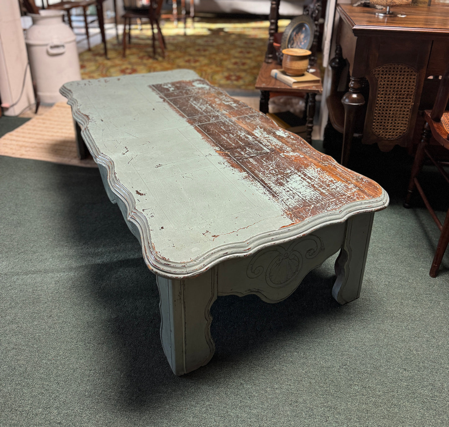 Painted Mahogany Coffee Table 5ft x 2ft
