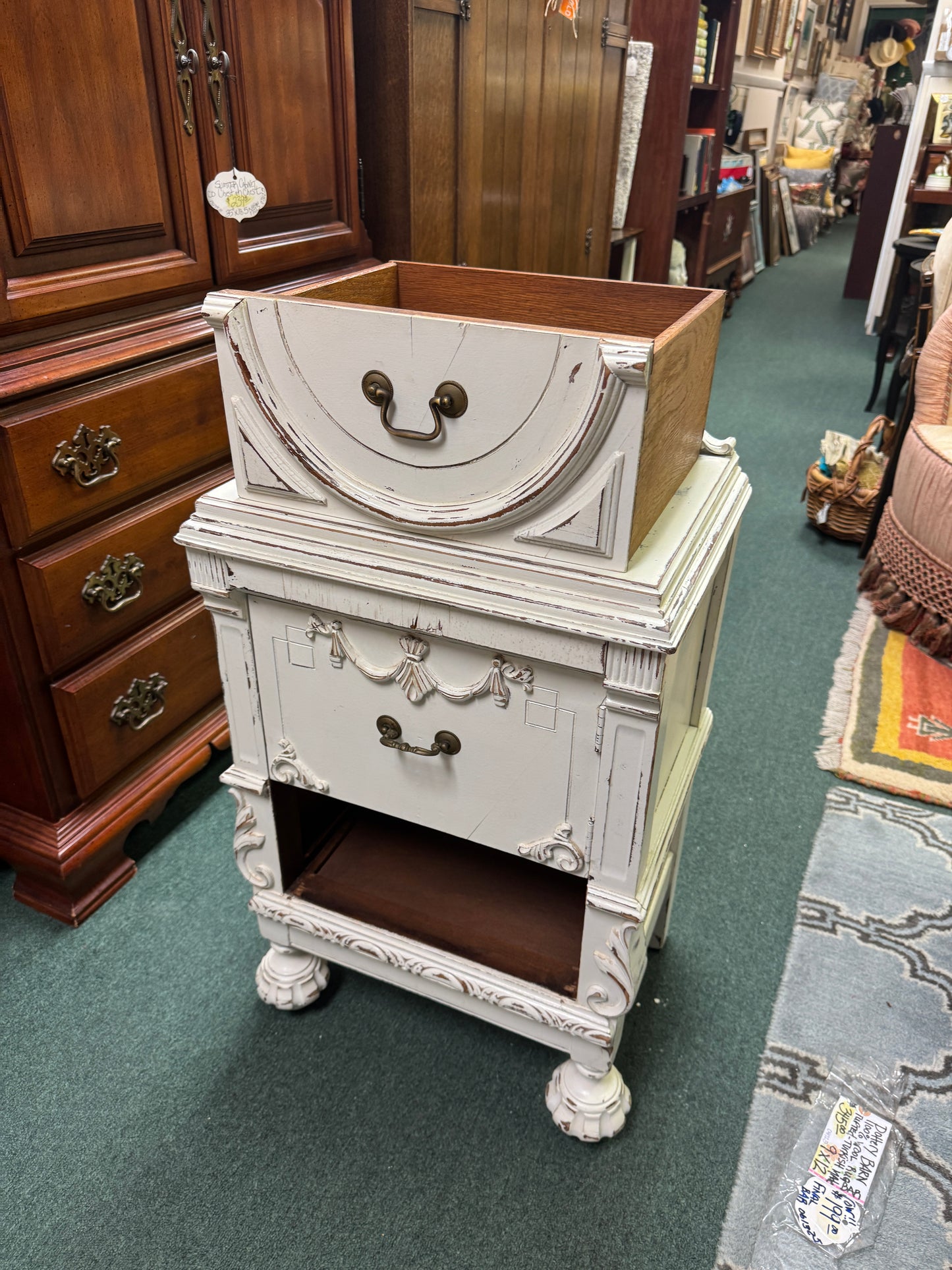 Antique French Bedside Cabinet-Wow!! Your Next Statement Piece!