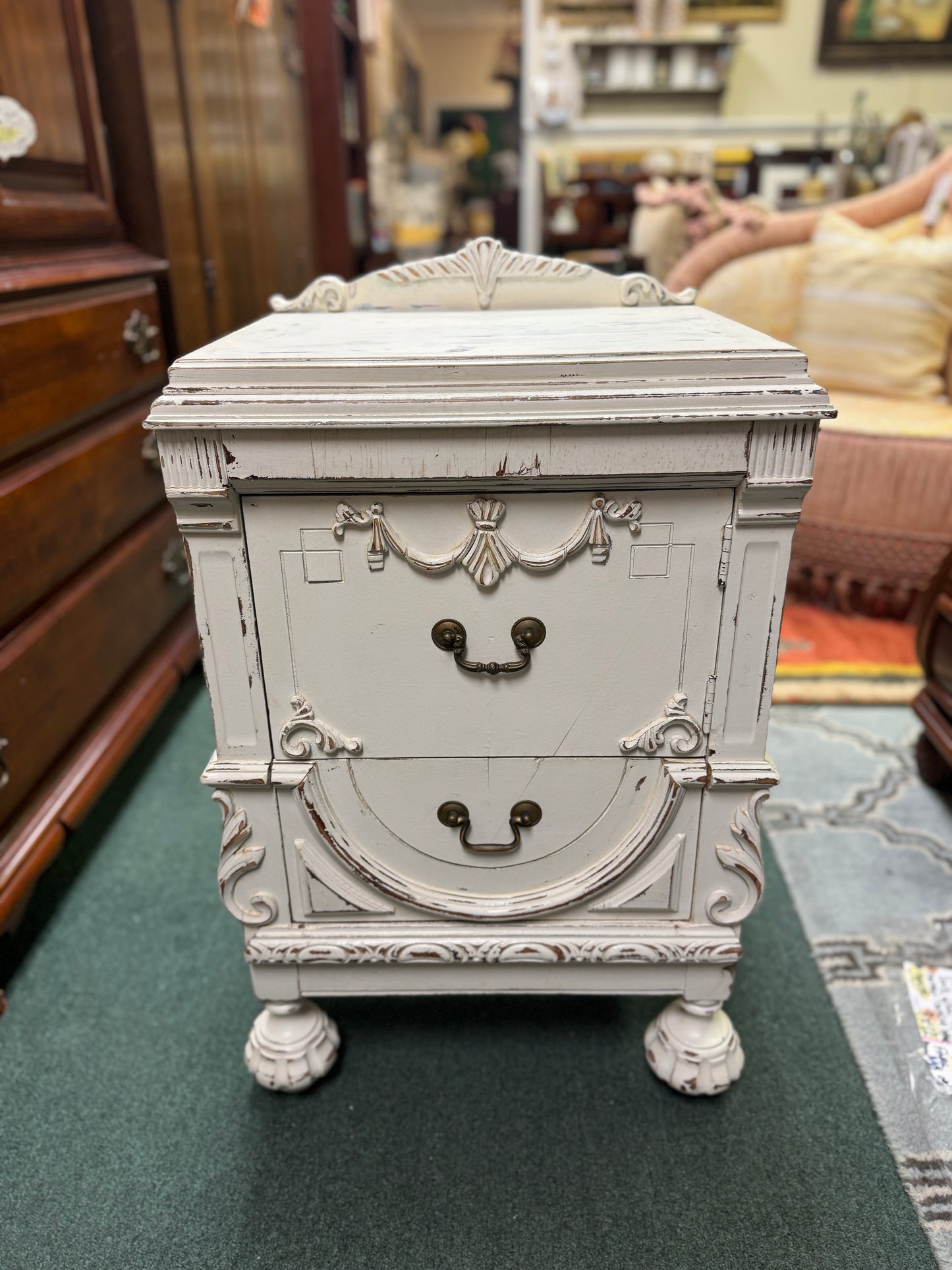 Antique French Bedside Cabinet-Wow!! Your Next Statement Piece!