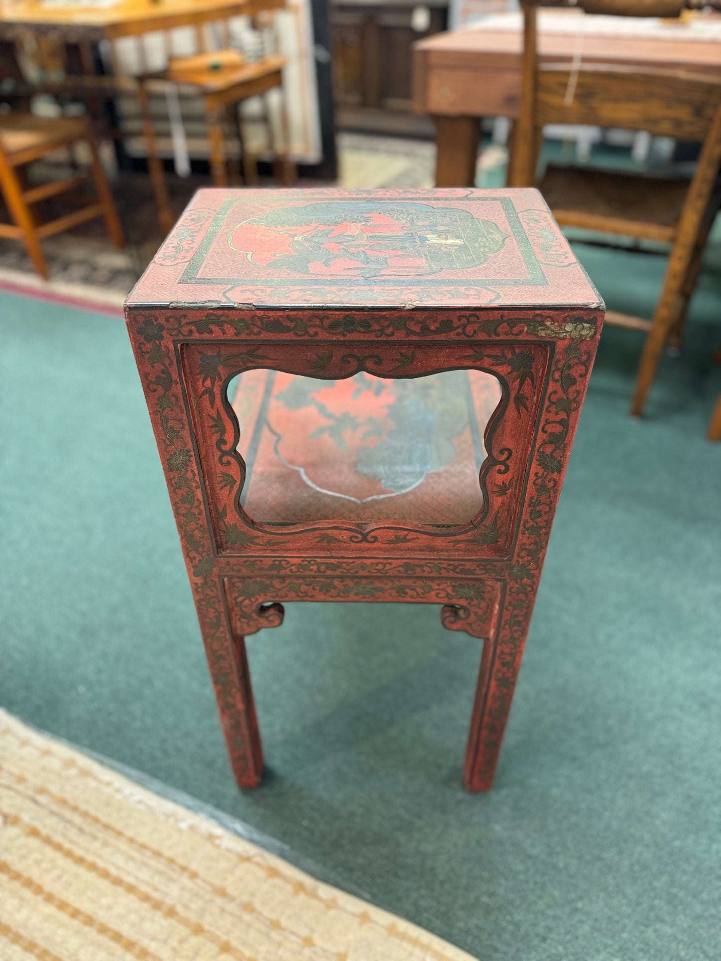 Antique Chinese Step Style End Table