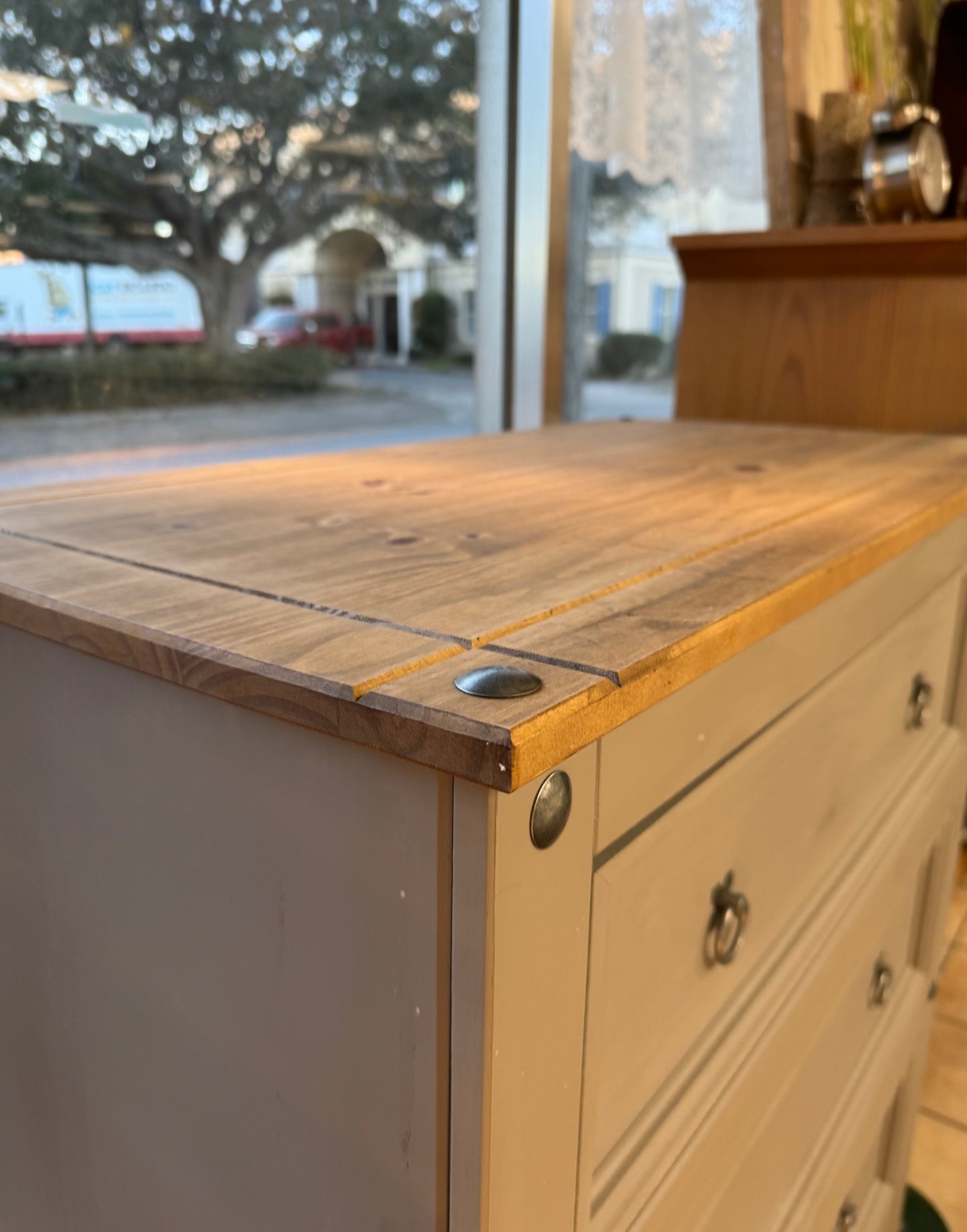 Gorgeous Tall Dresser in Smoke Grey