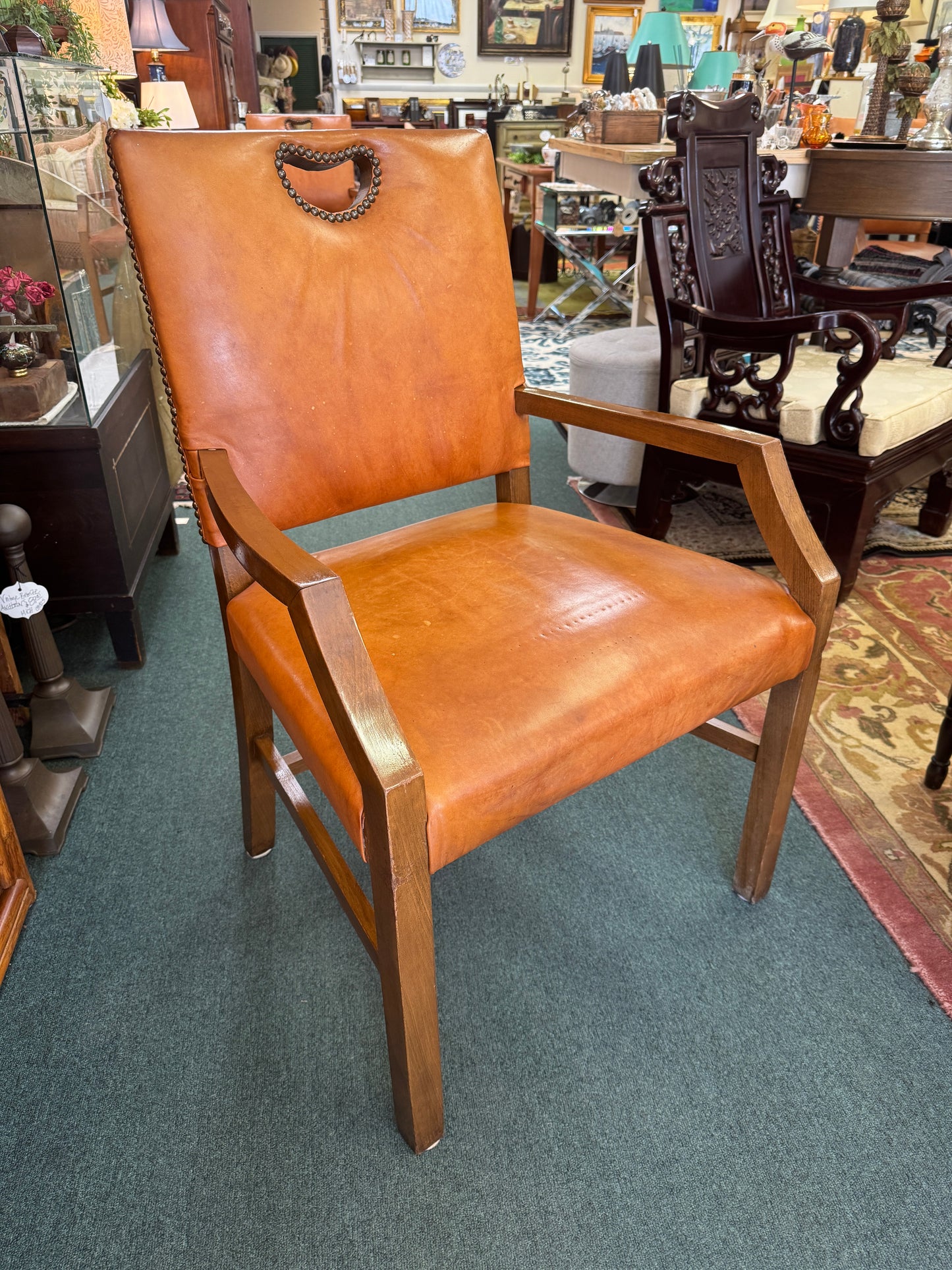 KAARE KLINT Design Cuban Mahogany & Nigerian leather Armchairs Set of #6