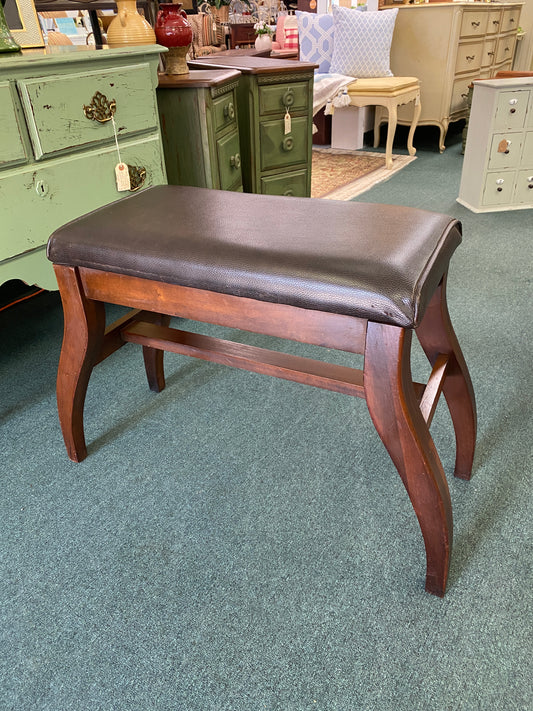 Piano Bench Fixed, with Leather Seat $119