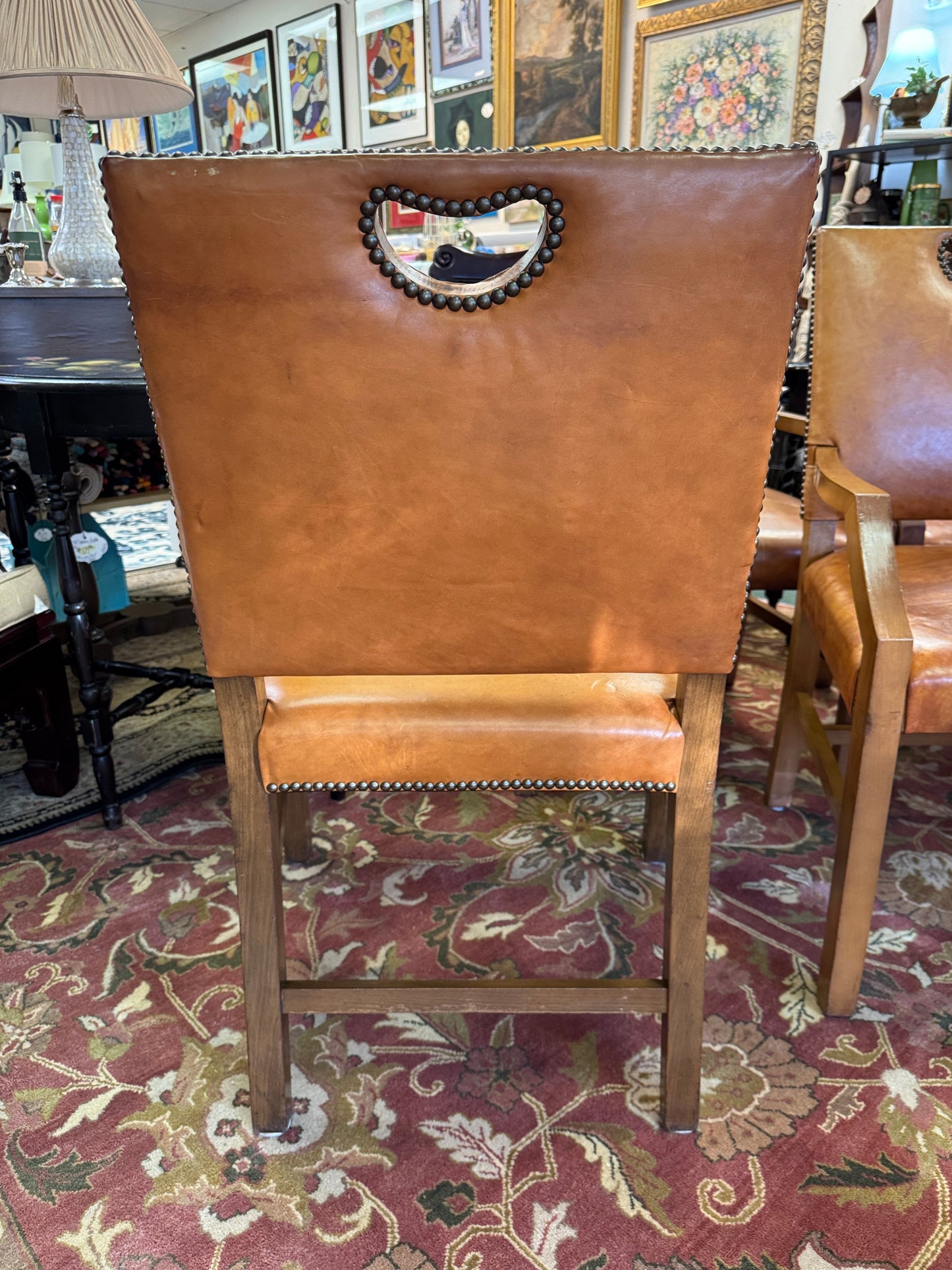 KAARE KLINT Design Cuban Mahogany & Nigerian leather Armchairs Set of #6