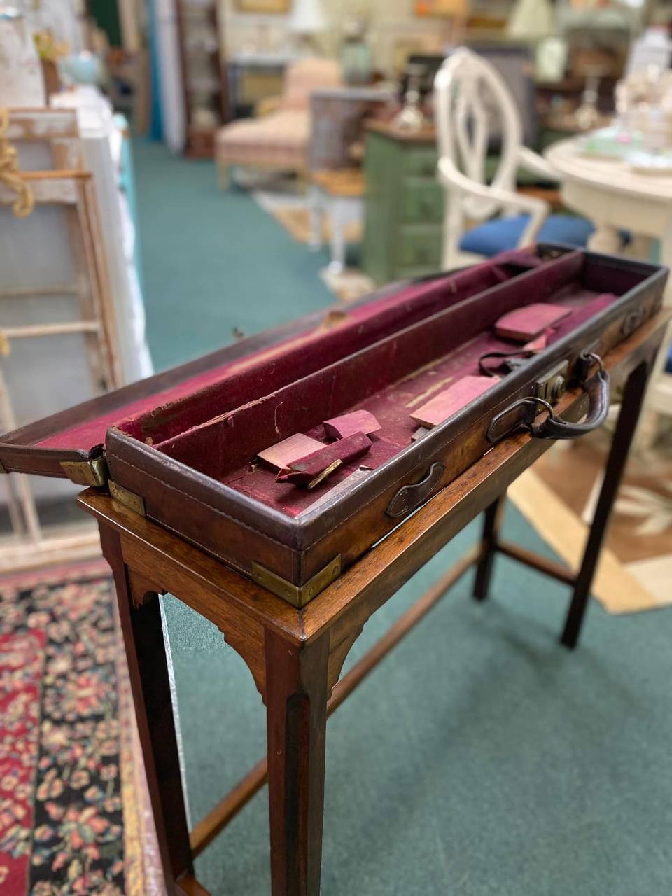 Customs Rummage Case Ca. Mid 19th Century English Campaign Leather Rifle Case – Rummage ...